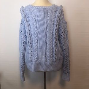 Forever 21 Light Blue Cable Knit Sweater